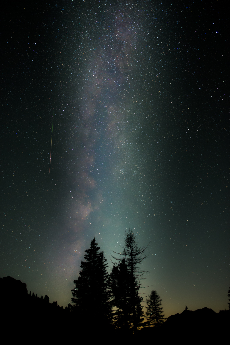 Milchstrasse mit Sternschnuppe
